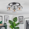 Koyoto Plafondlamp, Kogellampje Chroom, Duidelijk, Rookkleurig, 3-lichts