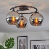 Koyoto Plafondlamp, Kogellampje Chroom, Rookkleurig, 3-lichts