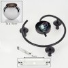 Koyoto Plafondlamp, Kogellampje Chroom, Rookkleurig, 3-lichts