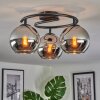 Koyoto Plafondlamp, Kogellampje Chroom, Rookkleurig, 3-lichts