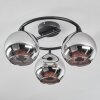 Koyoto Plafondlamp, Kogellampje Chroom, Rookkleurig, 3-lichts