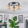 Koyoto Plafondlamp, Kogellampje Amber, Duidelijk, 3-lichts