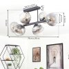 Koyoto Plafondlamp, Kogellampje Duidelijk, Rookkleurig, 6-lichts