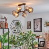 Koyoto Plafondlamp, Kogellampje Duidelijk, Rookkleurig, 6-lichts