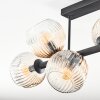 Ripoll Plafondlamp, Kogellampje Amber, Duidelijk, 6-lichts