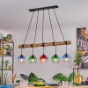 Koyoto Hanglamp, Kogellampje, Hanglamp Natuurlijke kleuren, Zwart, 5-lichts