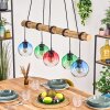 Koyoto Hanglamp, Kogellampje, Hanglamp Natuurlijke kleuren, Zwart, 5-lichts
