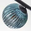 Koyoto Plafondlamp, Kogellampje Blauw, Groen, Koperkleurig, 5-lichts