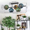 Koyoto Plafondlamp, Kogellampje Blauw, Goud, Groen, 5-lichts