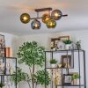 Koyoto Plafondlamp, Kogellampje Blauw, Goud, Groen, 5-lichts