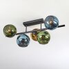 Koyoto Plafondlamp, Kogellampje Blauw, Goud, Groen, 5-lichts