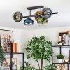Koyoto Plafondlamp, Kogellampje Blauw, Goud, Groen, Duidelijk, 5-lichts