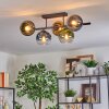 Koyoto Plafondlamp, Kogellampje Blauw, Goud, Groen, Duidelijk, 5-lichts