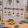 Ripoll Hanglamp, Kogellampje, Hanglamp Natuurlijke kleuren, Zwart, 5-lichts