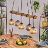 Ripoll Hanglamp, Kogellampje, Hanglamp Natuurlijke kleuren, Zwart, 5-lichts