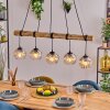 Koyoto Hanglamp, Kogellampje, Hanglamp Natuurlijke kleuren, Zwart, 5-lichts