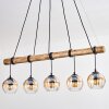 Koyoto Hanglamp, Kogellampje, Hanglamp Natuurlijke kleuren, Zwart, 5-lichts