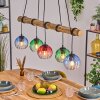 Koyoto Hanglamp, Kogellampje, Hanglamp Natuurlijke kleuren, Zwart, 5-lichts