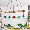 Koyoto Hanglamp, Kogellampje, Hanglamp Natuurlijke kleuren, Zwart, 5-lichts