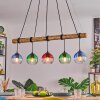 Koyoto Hanglamp, Kogellampje, Hanglamp Natuurlijke kleuren, Zwart, 5-lichts
