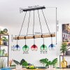Koyoto Hanglamp, Kogellampje, Hanglamp Natuurlijke kleuren, Zwart, 5-lichts