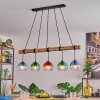 Koyoto Hanglamp, Kogellampje, Hanglamp Natuurlijke kleuren, Zwart, 5-lichts