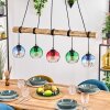 Koyoto Hanglamp, Kogellampje, Hanglamp Natuurlijke kleuren, Zwart, 5-lichts