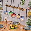 Koyoto Hanglamp, Kogellampje, Hanglamp Natuurlijke kleuren, Zwart, 5-lichts