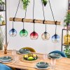Koyoto Hanglamp, Kogellampje, Hanglamp Natuurlijke kleuren, Zwart, 5-lichts