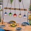 Koyoto Hanglamp, Kogellampje, Hanglamp Natuurlijke kleuren, Zwart, 5-lichts
