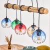 Koyoto Hanglamp, Kogellampje, Hanglamp Natuurlijke kleuren, Zwart, 5-lichts
