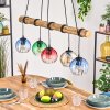 Koyoto Hanglamp, Kogellampje, Hanglamp Natuurlijke kleuren, Zwart, 5-lichts