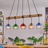 Koyoto Hanglamp, Kogellampje, Hanglamp Natuurlijke kleuren, Zwart, 5-lichts