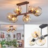 Ripoll Plafondlamp, Kogellampje Amber, Duidelijk, 6-lichts