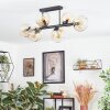 Ripoll Plafondlamp, Kogellampje Amber, Duidelijk, 6-lichts