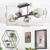 Ripoll Plafondlamp, Kogellampje Amber, Duidelijk, Rookkleurig, 6-lichts