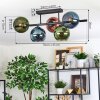 Koyoto Plafondlamp, Kogellampje Blauw, Groen, Koperkleurig, 5-lichts
