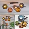 Koyoto Plafondlamp, Kogellampje Blauw, Chroom, Goud, Groen, Koperkleurig, Rookkleurig, 5-lichts