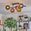 Koyoto Plafondlamp, Kogellampje Blauw, Chroom, Goud, Groen, Koperkleurig, Rookkleurig, 5-lichts