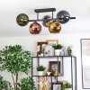 Koyoto Plafondlamp, Kogellampje Blauw, Chroom, Goud, Groen, Koperkleurig, Rookkleurig, 5-lichts