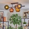 Koyoto Plafondlamp, Kogellampje Blauw, Chroom, Goud, Groen, Koperkleurig, Rookkleurig, 5-lichts