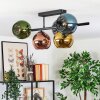 Koyoto Plafondlamp, Kogellampje Blauw, Chroom, Goud, Groen, Koperkleurig, Rookkleurig, 5-lichts