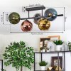 Koyoto Plafondlamp, Kogellampje Blauw, Chroom, Goud, Groen, Koperkleurig, Rookkleurig, 5-lichts