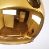 Koyoto Plafondlamp, Kogellampje Blauw, Chroom, Goud, Groen, Koperkleurig, Rookkleurig, 5-lichts