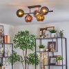 Koyoto Plafondlamp, Kogellampje Blauw, Chroom, Goud, Groen, Koperkleurig, Rookkleurig, 5-lichts