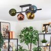 Koyoto Plafondlamp, Kogellampje Blauw, Chroom, Goud, Groen, Koperkleurig, Rookkleurig, 5-lichts