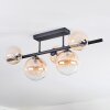 Chehalis Plafondlamp, Kogellampje Amber, Duidelijk, 5-lichts