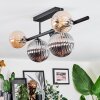Chehalis Plafondlamp, Kogellampje Amber, Duidelijk, Rookkleurig, 5-lichts