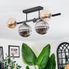 Chehalis Plafondlamp, Kogellampje Amber, Duidelijk, Rookkleurig, 5-lichts