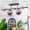 Chehalis Plafondlamp, Kogellampje Amber, Duidelijk, Rookkleurig, 5-lichts